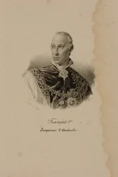 フランツI（1768-1835）オーストリア初代皇帝（1804-35）（リトグラフ）